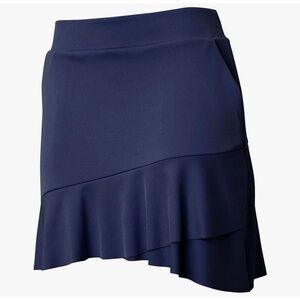 Greg Norman Gn Collection sz Small Navy Crossover Flounce 18" Golf Skort New